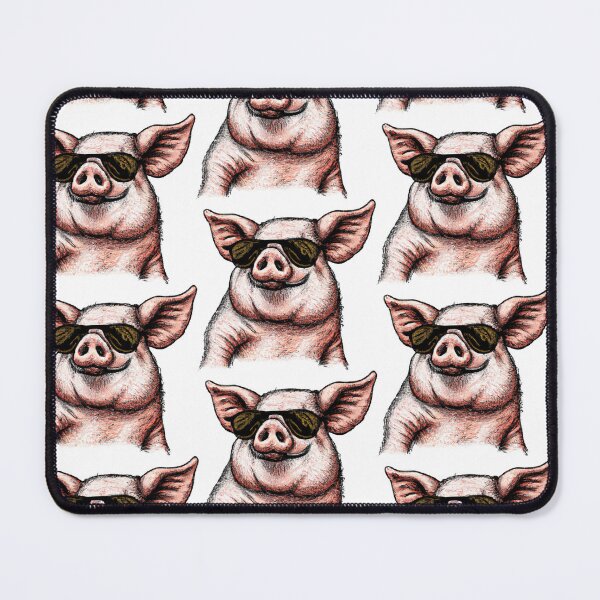 Artikelvorschau, Schwein trägt coole Vintage-Sonnenbrille entworfen und verkauft von Wild Shades.