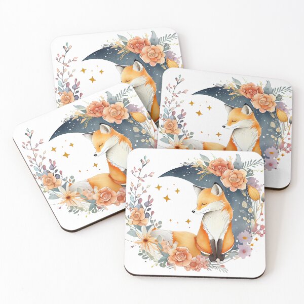 Item preview, Cute Fox on the moon Collection Design 5 designed and sold by KortsaCrea.