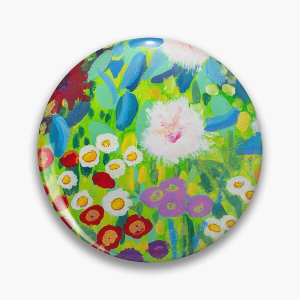 Item preview, Klimt inspired colorful flowers designed and sold by PatBlancheArt.