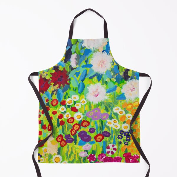 Item preview, Klimt inspired colorful flowers designed and sold by PatBlancheArt.