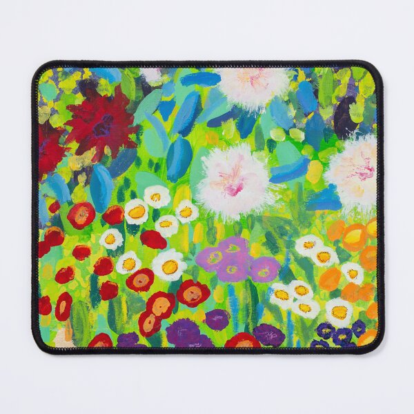 Item preview, Klimt inspired colorful flowers designed and sold by PatBlancheArt.
