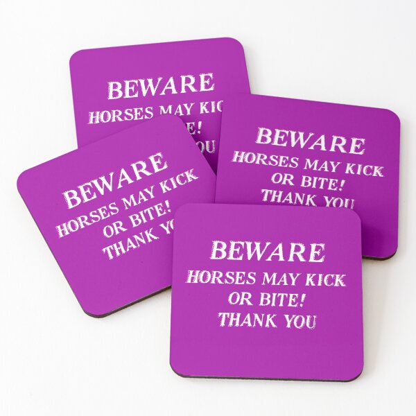 Item preview, Beware - Horses May Kick Or Bite! Thank You designed and sold by bewaretheradio.