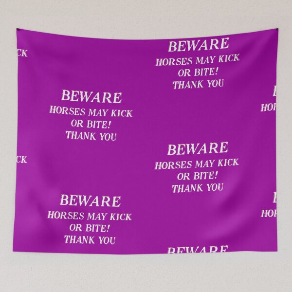 Item preview, Beware - Horses May Kick Or Bite! Thank You designed and sold by bewaretheradio.