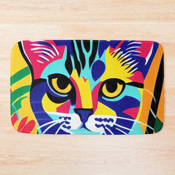 Item preview, Colorful Cat Painting designed and sold by cozyspirit.