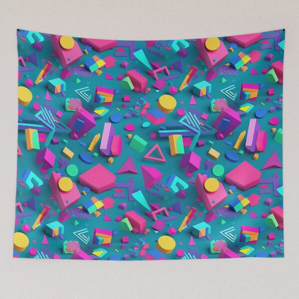 Item preview, Vibrant 3D shapes designed and sold by GammarayPrints.