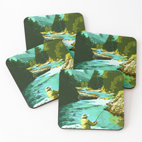 Item preview, Fly fishing in a mountain stream designed and sold by CatskillMeander.
