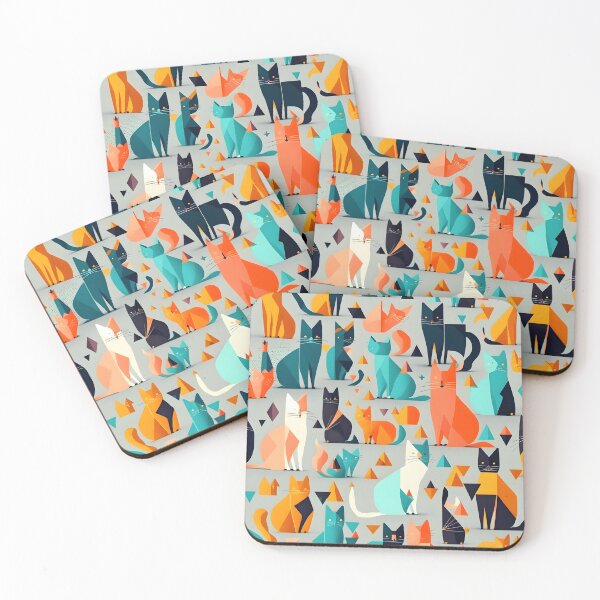 Item preview, Cats pattern - gray background designed and sold by Cr-AI-tive.
