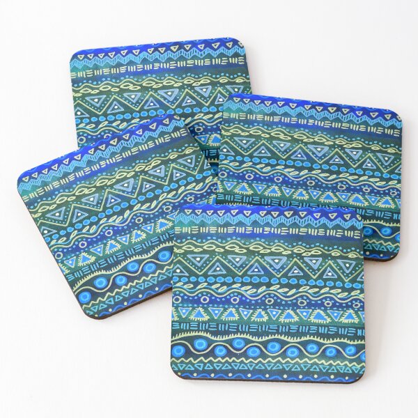 Item preview, Geometric Blue Pattern designed and sold by heartsake.