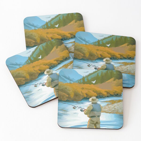 Item preview, Fishing in a mountain stream designed and sold by CatskillMeander.