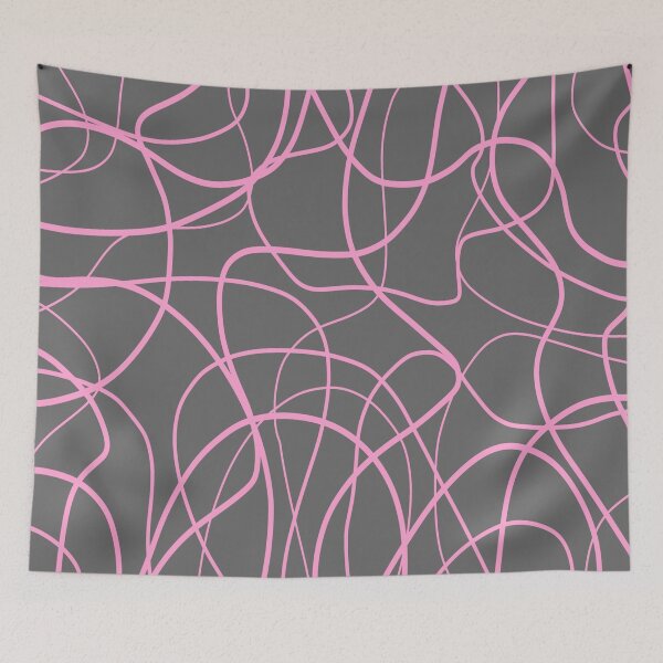 Item preview, Line Art: Pink on Gray designed and sold by DanielleGensler.