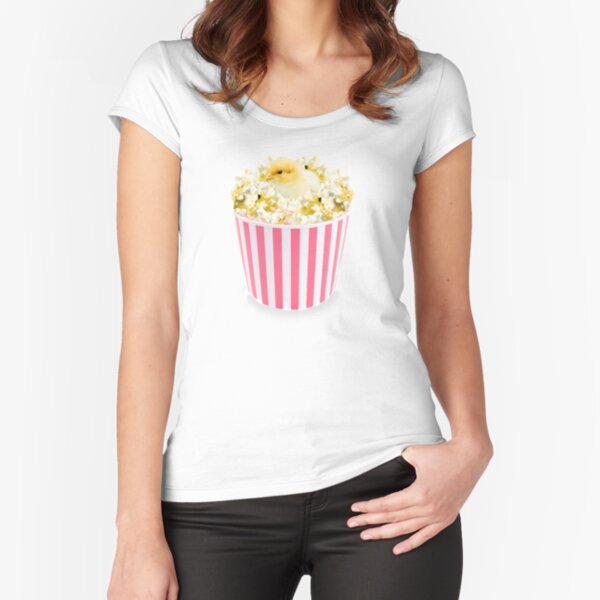 Little Chicken Popcorn by Alice Monber Fitted Scoop T-Shirt