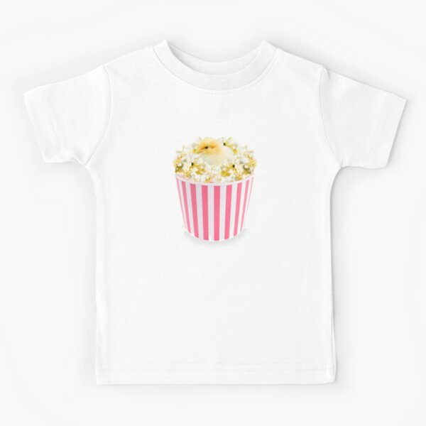 Little Chicken Popcorn by Alice Monber Kids T-Shirt