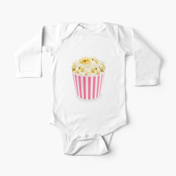 Little Chicken Popcorn by Alice Monber Long Sleeve Baby One-Piece