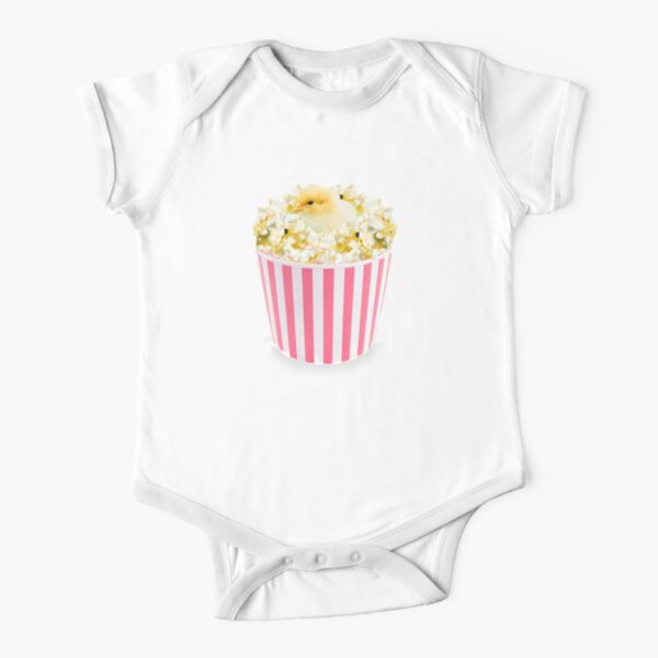 Little Chicken Popcorn by Alice Monber Short Sleeve Baby One-Piece