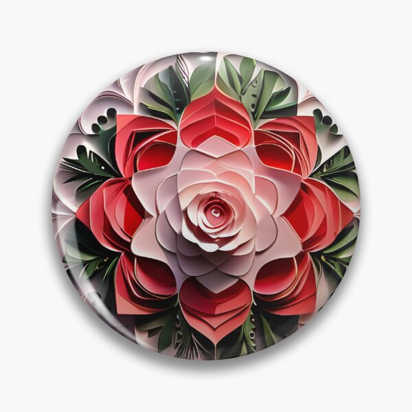 Aperçu de l'œuvre Rose rose en papier découpé créée et vendue par AuroraSpringer.