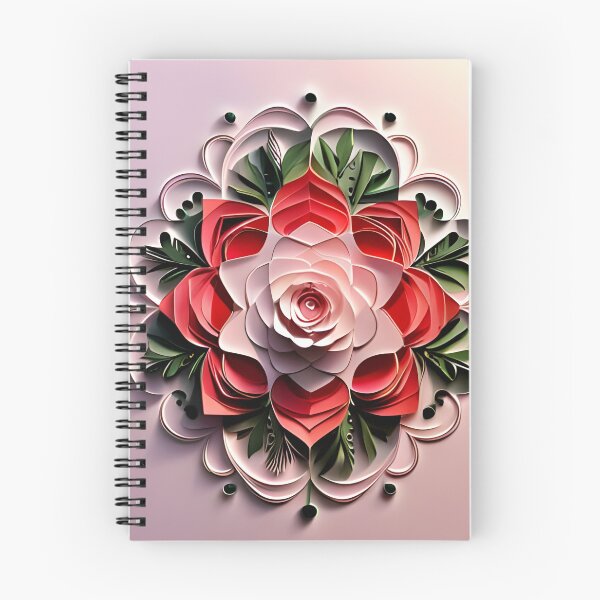 Item preview, Pink rose in papercut design designed and sold by AuroraSpringer.