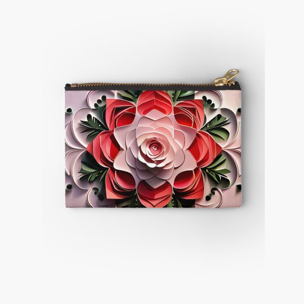 Artikelvorschau, Rosa Rose im Scherenschnitt-Design entworfen und verkauft von AuroraSpringer.