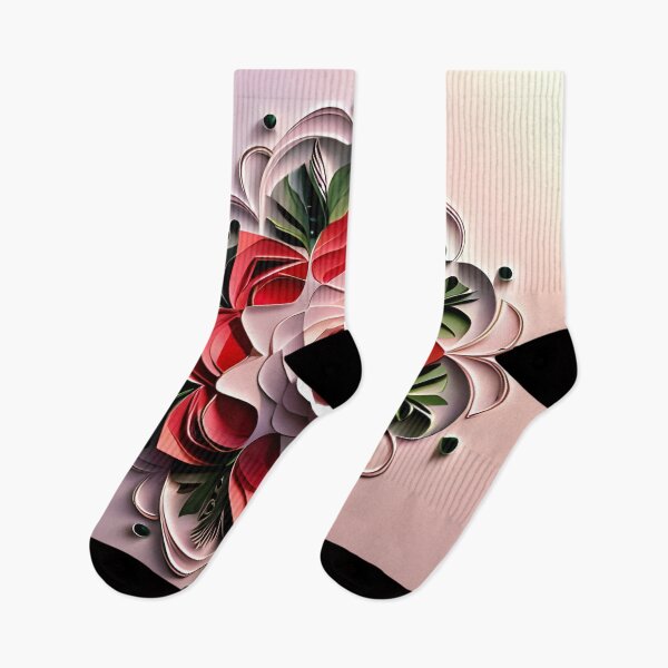 Item preview, Pink rose in papercut design designed and sold by AuroraSpringer.