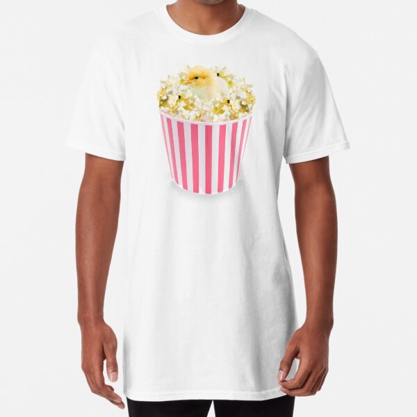 Little Chicken Popcorn by Alice Monber Long T-Shirt