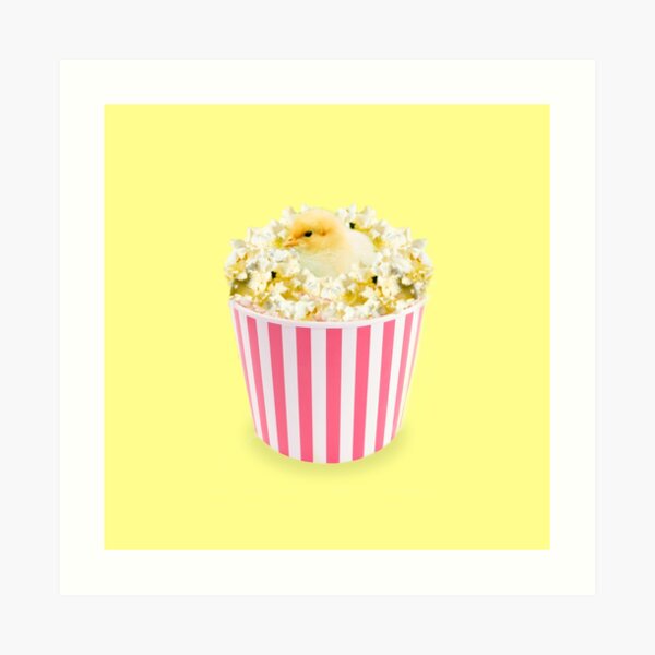 Little Chicken Popcorn by Alice Monber Art Print