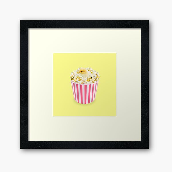 Little Chicken Popcorn by Alice Monber Framed Art Print