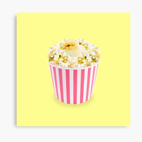 Little Chicken Popcorn by Alice Monber Canvas Print