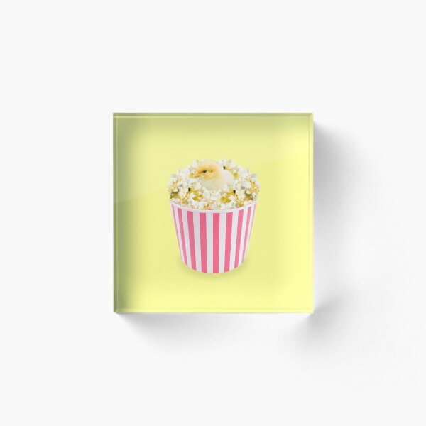 Little Chicken Popcorn by Alice Monber Acrylic Block
