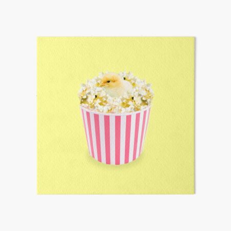 Little Chicken Popcorn by Alice Monber Art Board Print