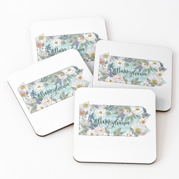 Item preview, Hand drawn Pennsylvania Floral designed and sold by Selena Ashley Designs.