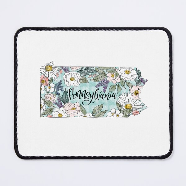 Item preview, Hand drawn Pennsylvania Floral designed and sold by Selena Ashley Designs.