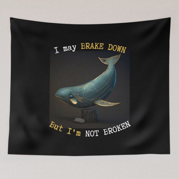 Item preview, Turquoise Whale - Not Broken designed and sold by AdiRemba.