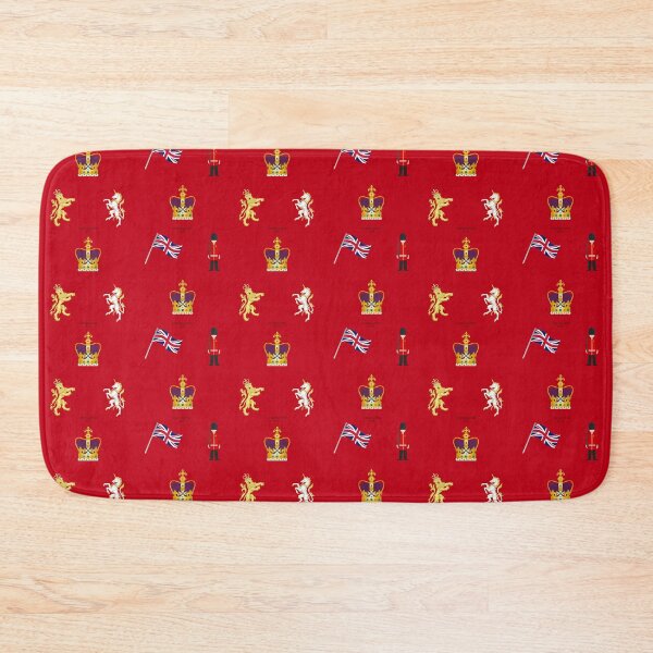 Item preview, Commemorative Coronation 2023 Pattern featuring the St Edward's Crown Emoji on Red designed and sold by ArtCounts.