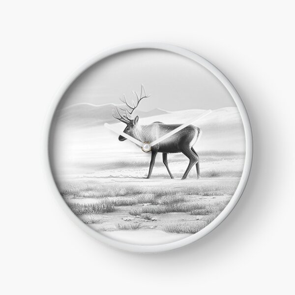 Item preview, Black and white Reindeer drawing  designed and sold by Pencil-Art.