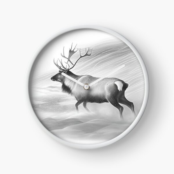 Item preview, Black and white Reindeer drawing  designed and sold by Pencil-Art.