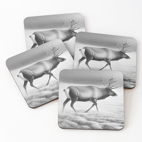 Item preview, Black and white Reindeer drawing  designed and sold by Pencil-Art.