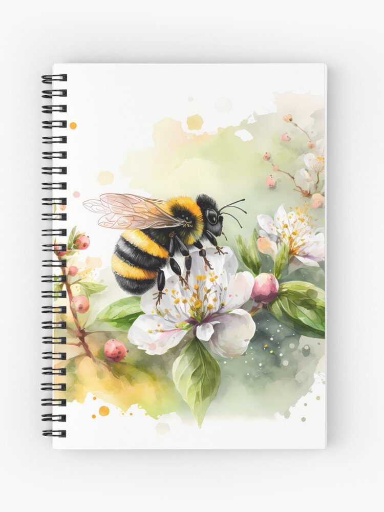 Thumbnail 1 of 3, Journal, Arrival of spring - the bumblebee designed and sold by stickerperso-ia.