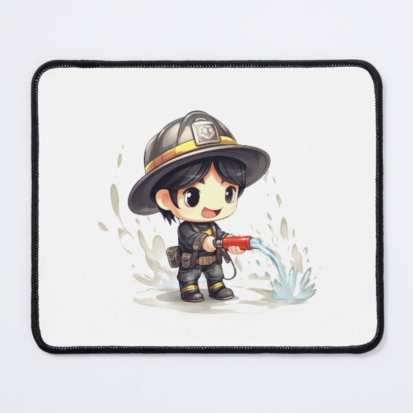 Item preview,  Cute Chibi Firefighter: Perfect Gift for Firefighters and Firefighting Fans" designed and sold by addthana.