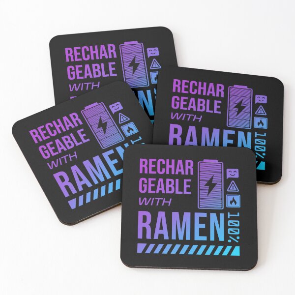 Item preview, Rechargeable with Ramen - Neon Label designed and sold by forgottenfuture.