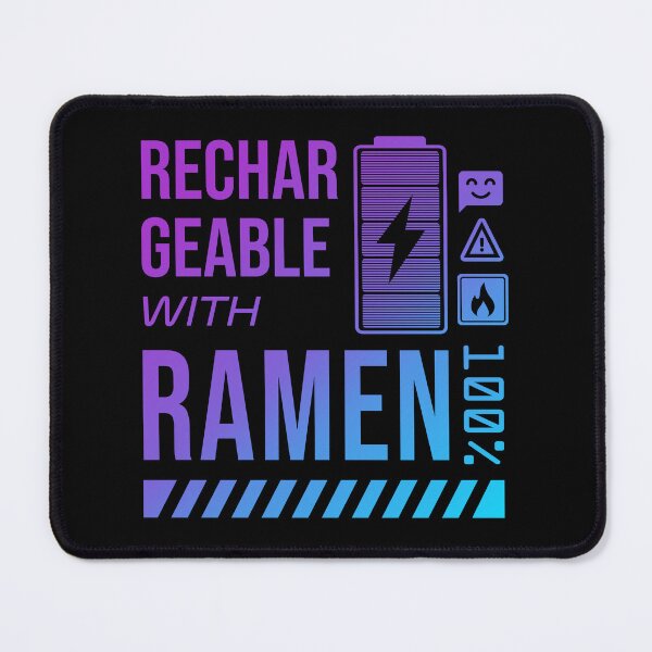 Item preview, Rechargeable with Ramen - Neon Label designed and sold by forgottenfuture.