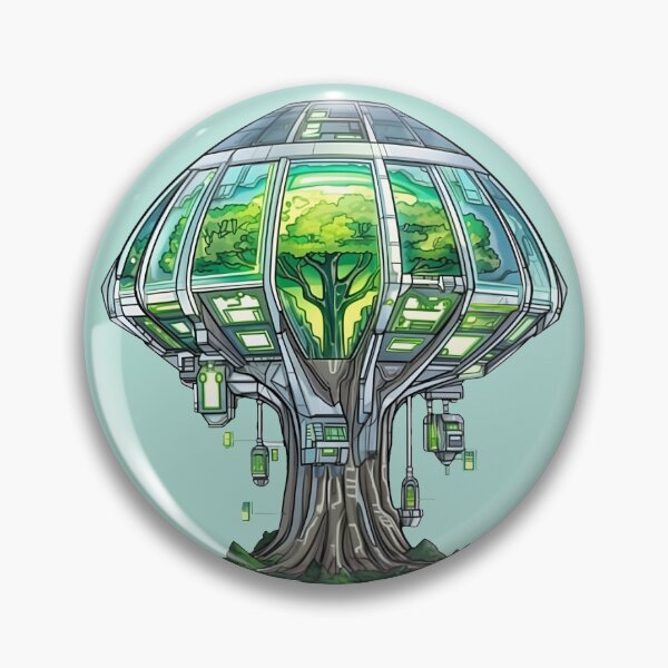 Item preview, Solarpunk Tree - Futuristic Tree designed and sold by RandomForestBot.