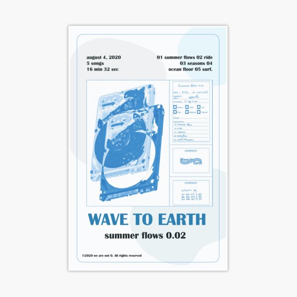 Wave to Earth Members Sticker for Sale by chapagettii