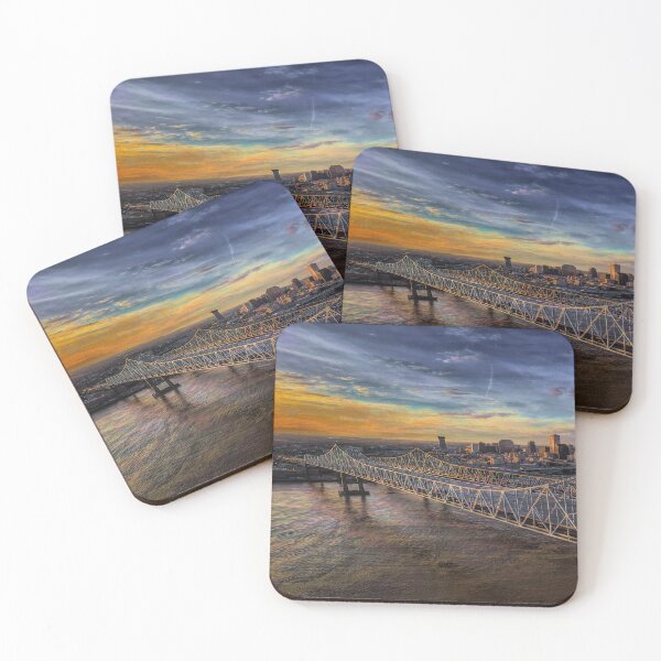 Item preview, New Orleans Waterfront Sunset Panorama designed and sold by nbrandsberg.
