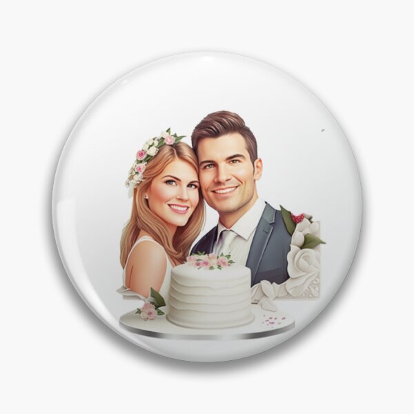 Item preview, Wedding Celebration Stickers - Cute newlywed couple with their wedding cake designed and sold by Bouchey.