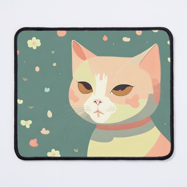 Item preview, Cat with flowers designed and sold by Ishan96.