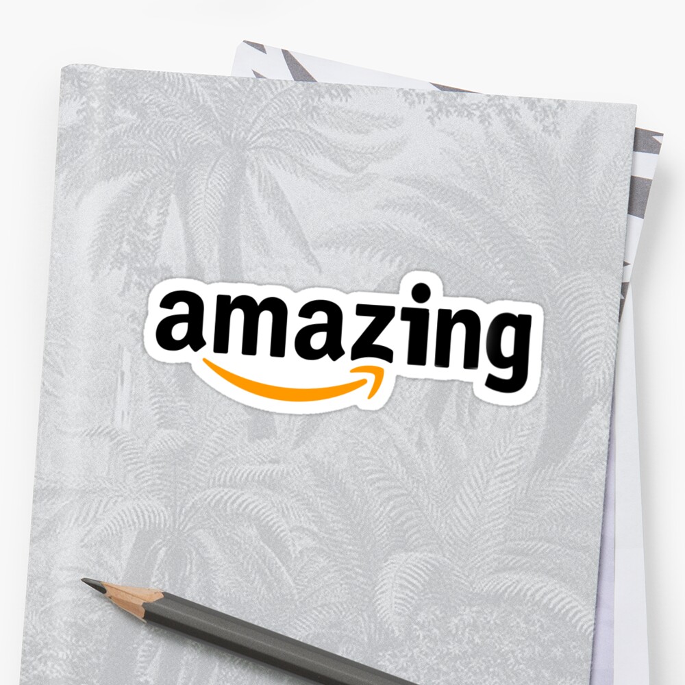 "Amazing Amazon logo" Sticker by Jonathangrayy | Redbubble