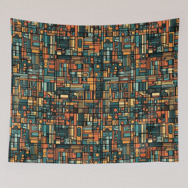 Item preview, Abstract artsy block pattern designed and sold by ArtByDominique.