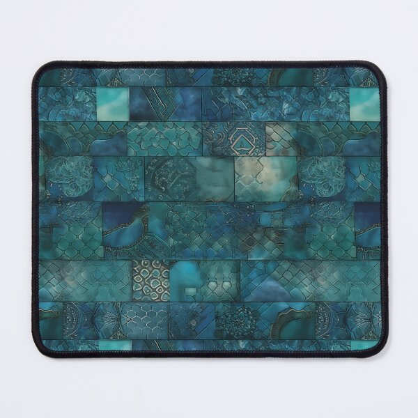 Item preview, Blue underwater brick wall designed and sold by ArtByDominique.