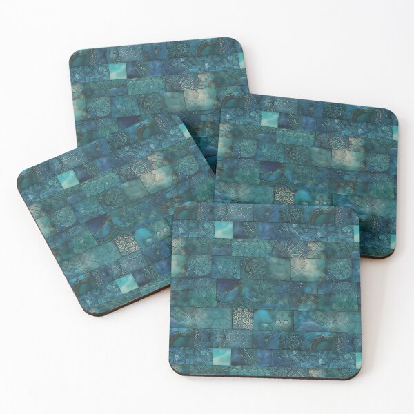Item preview, Blue underwater brick wall designed and sold by ArtByDominique.