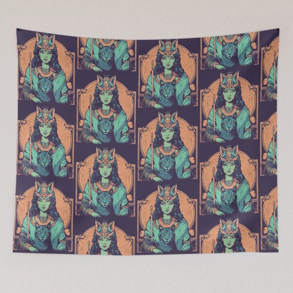 Item preview, Art Deco Bastet designed and sold by 8bitbubbles.