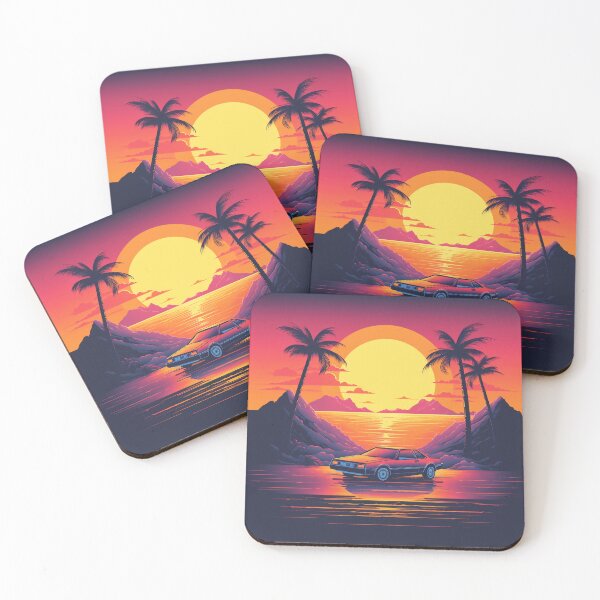 Item preview, Outrun Retro Waterside Drive designed and sold by Brush-Blueprint.